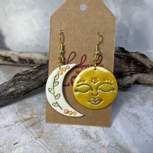 Moon and sun earrings.